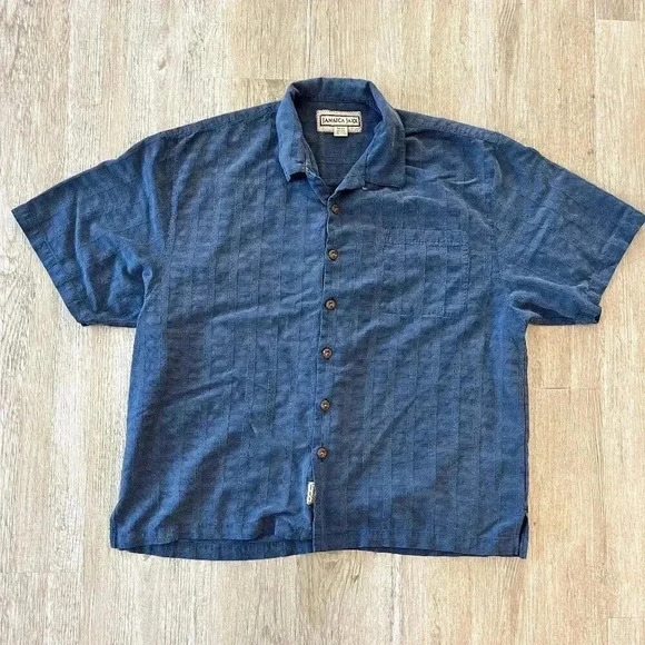 Mens Jamaica Jaxx Blue Button Up Shirt - XL - Picture 1 of 5